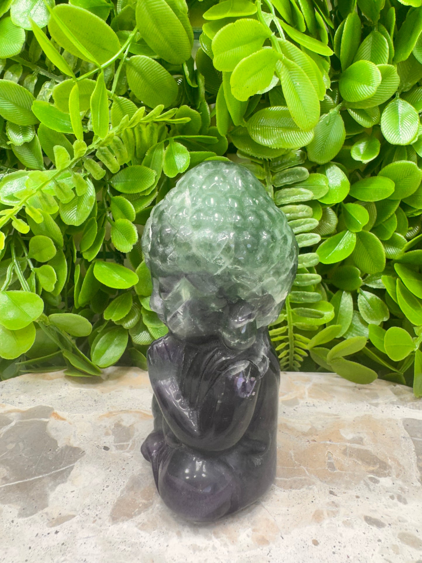 Fluorite Buddha 586g