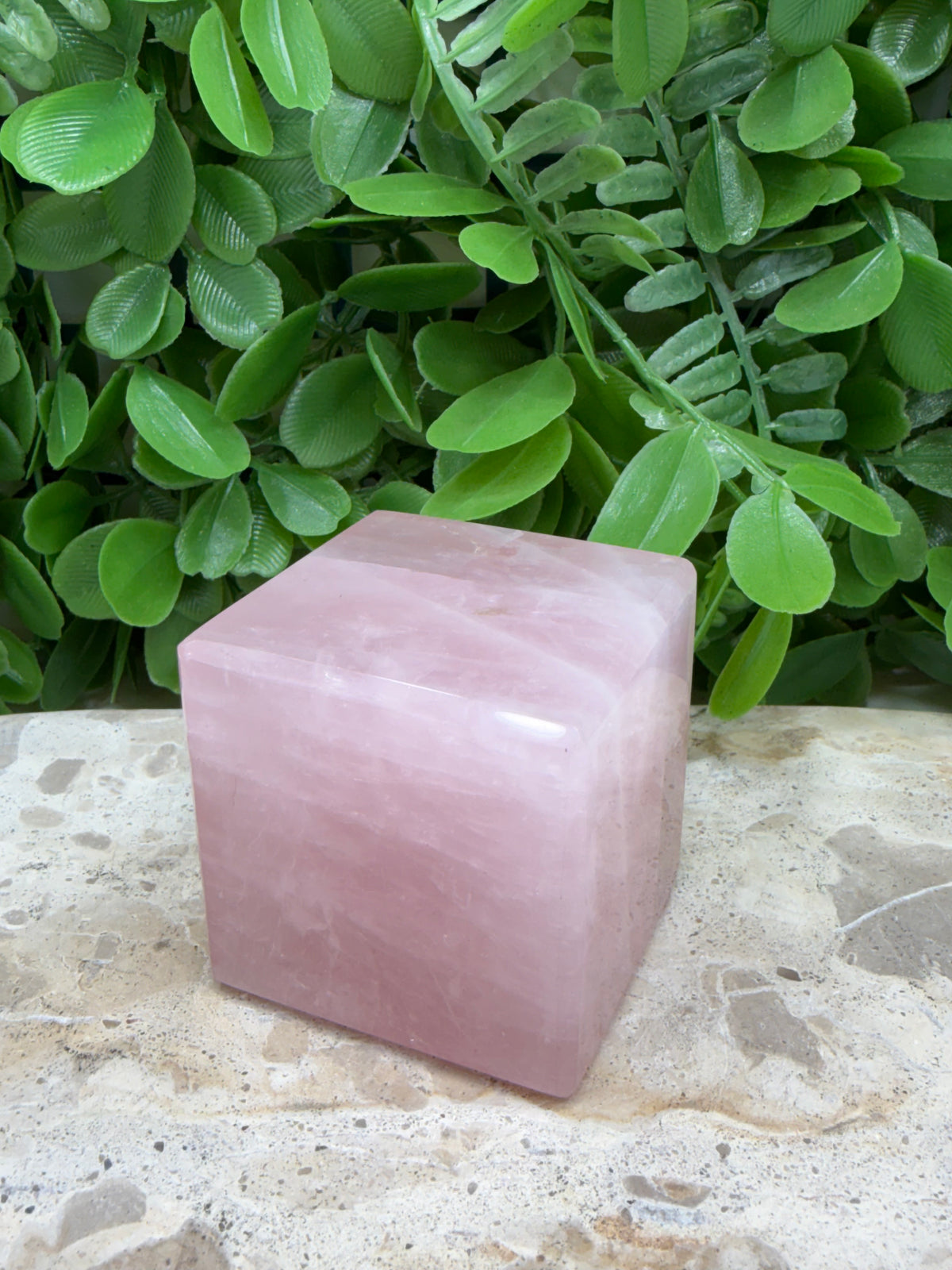 Rose Quartz Cube 312g | Love • Compassion • Healing