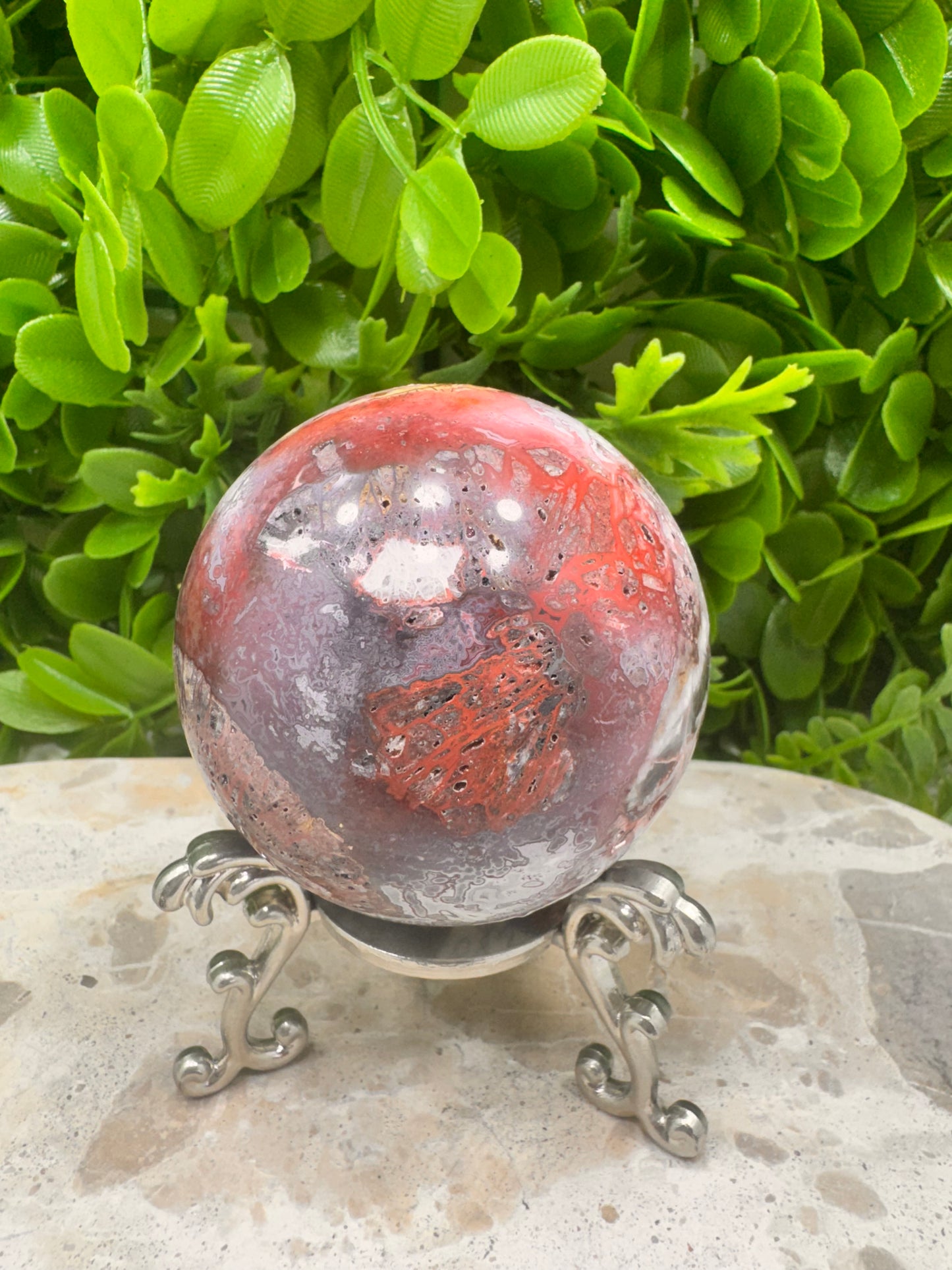 Mexican Agate Sphere 374g