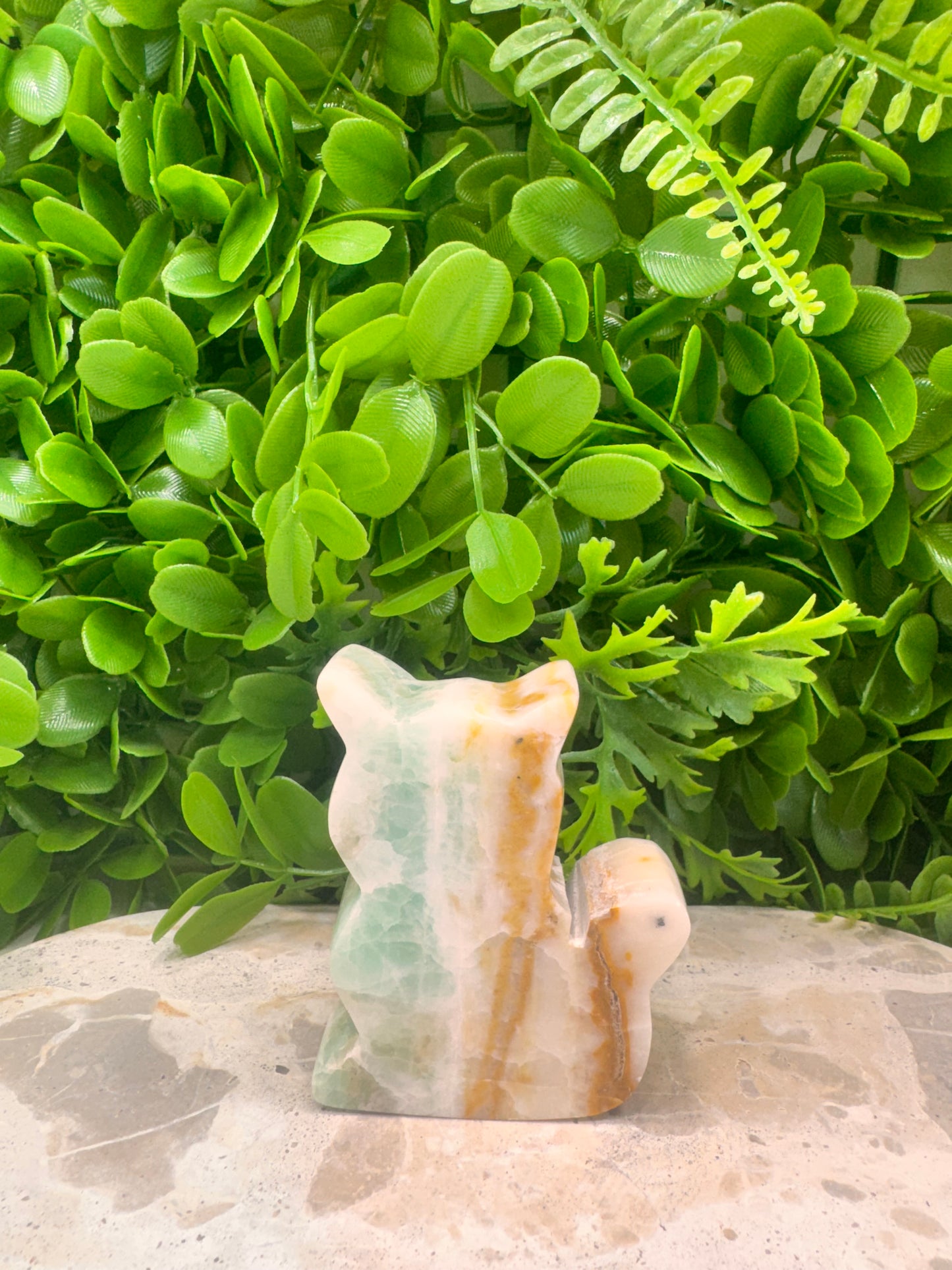 Green Ocean Calcite Cat 254g