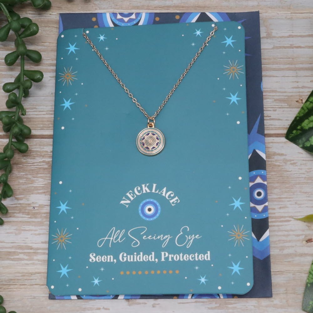 All Seeing Eye Necklace Greeting Card