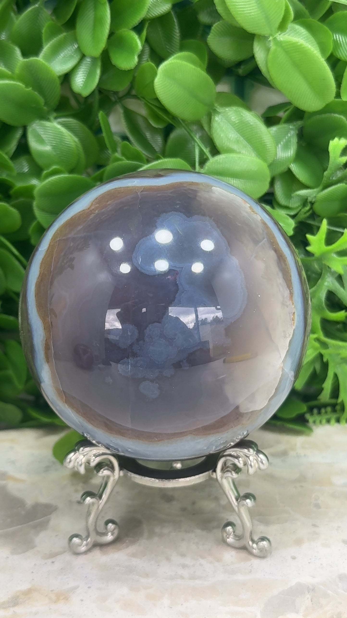 Agate Druzy Sphere 1246g