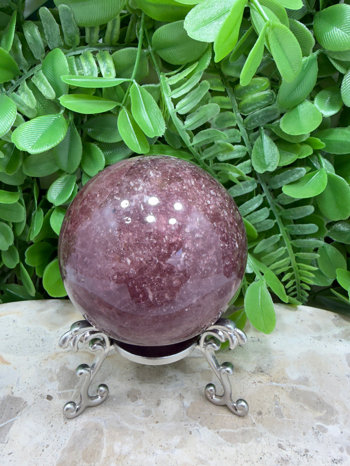 Strawberry Quartz Sphere | Love • Happiness • Compassion