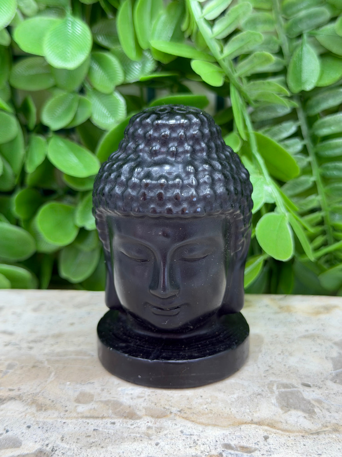 Black Obsidian Buddha Head 248g