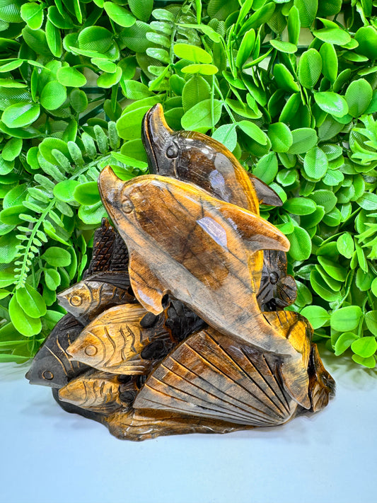 Tigers Eye Dolphin  1774g