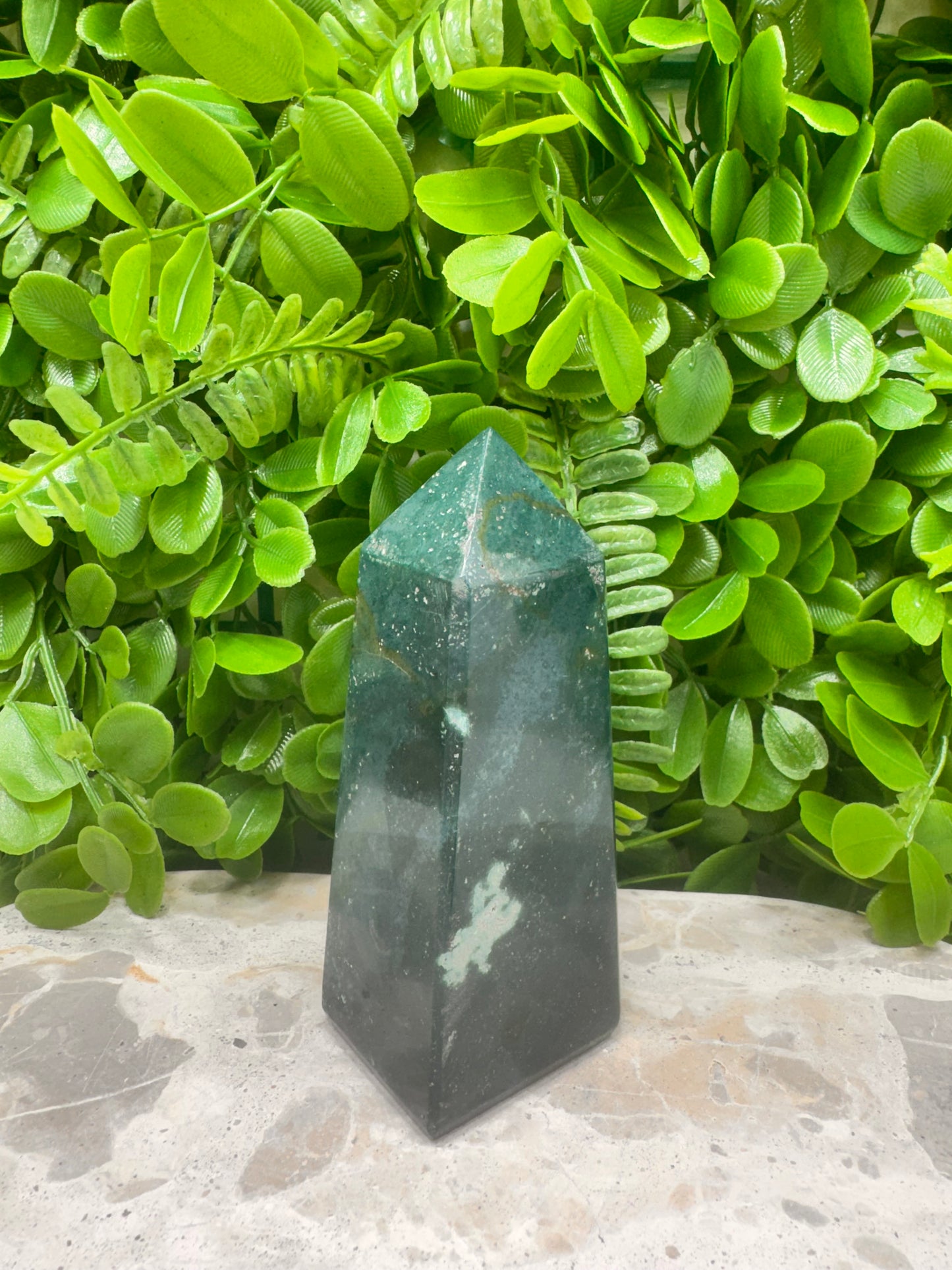 African Green Jasper Tower 374g