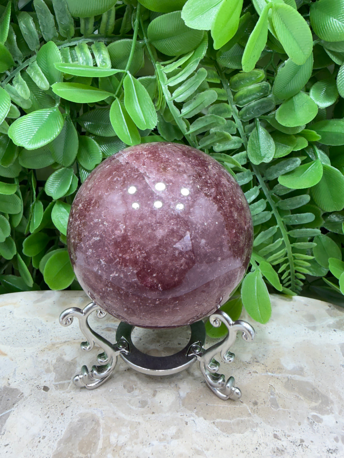 Strawberry Quartz Sphere | Love • Happiness • Compassion
