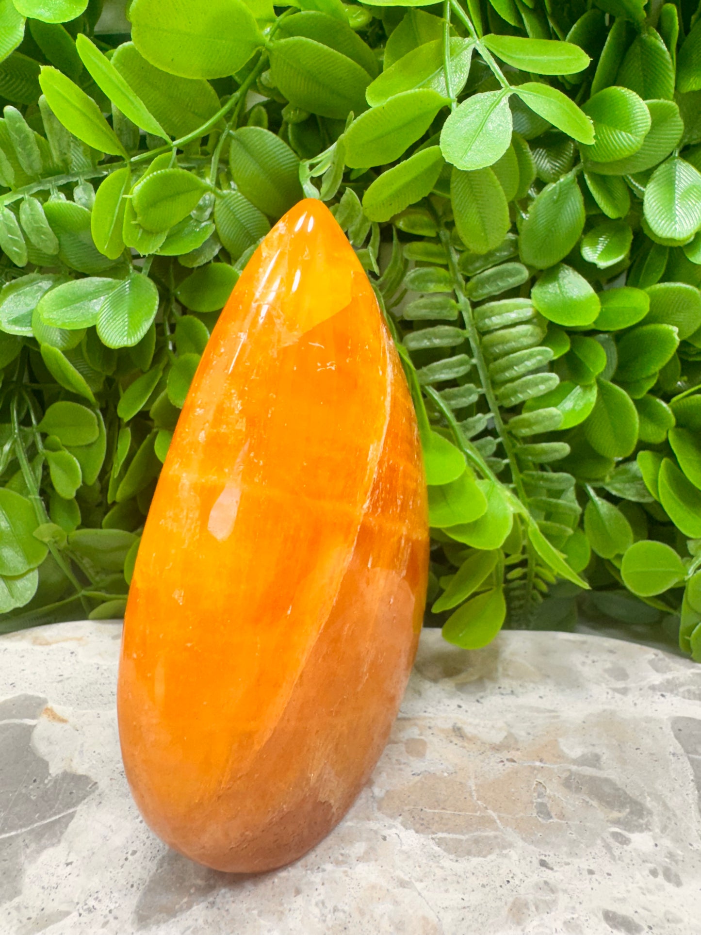 Crystalised Orange Calcite Flame 594g