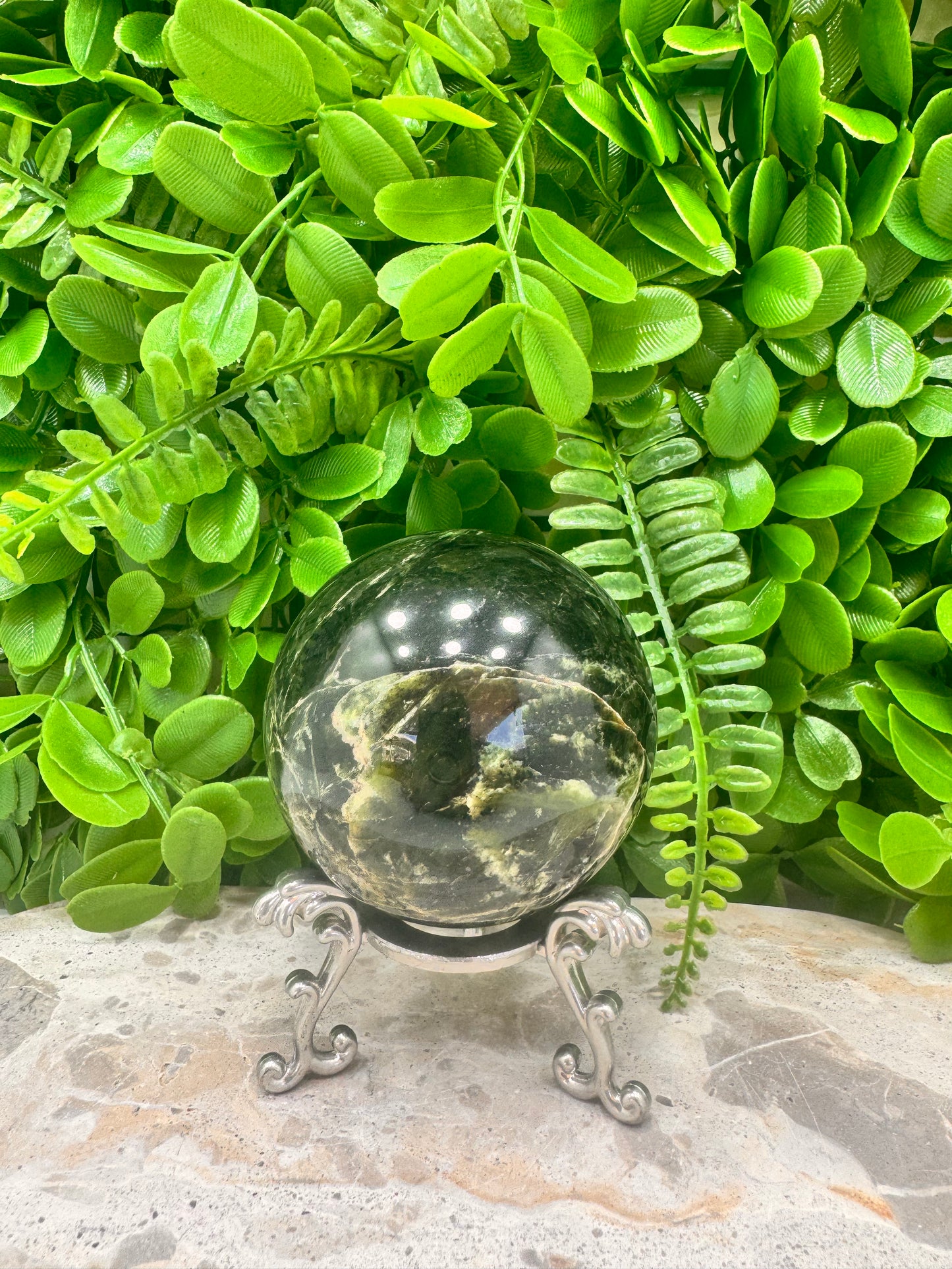 Nephrite Jade Sphere 498g