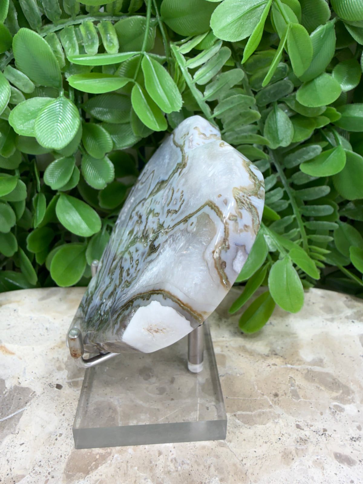 Moss Agate Heart | Growth • Abundance • Grounding
