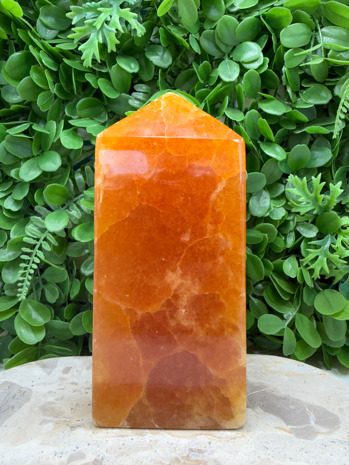 Crystallised Orange Calcite Tower 2782g | Energy • Joy • Creativity