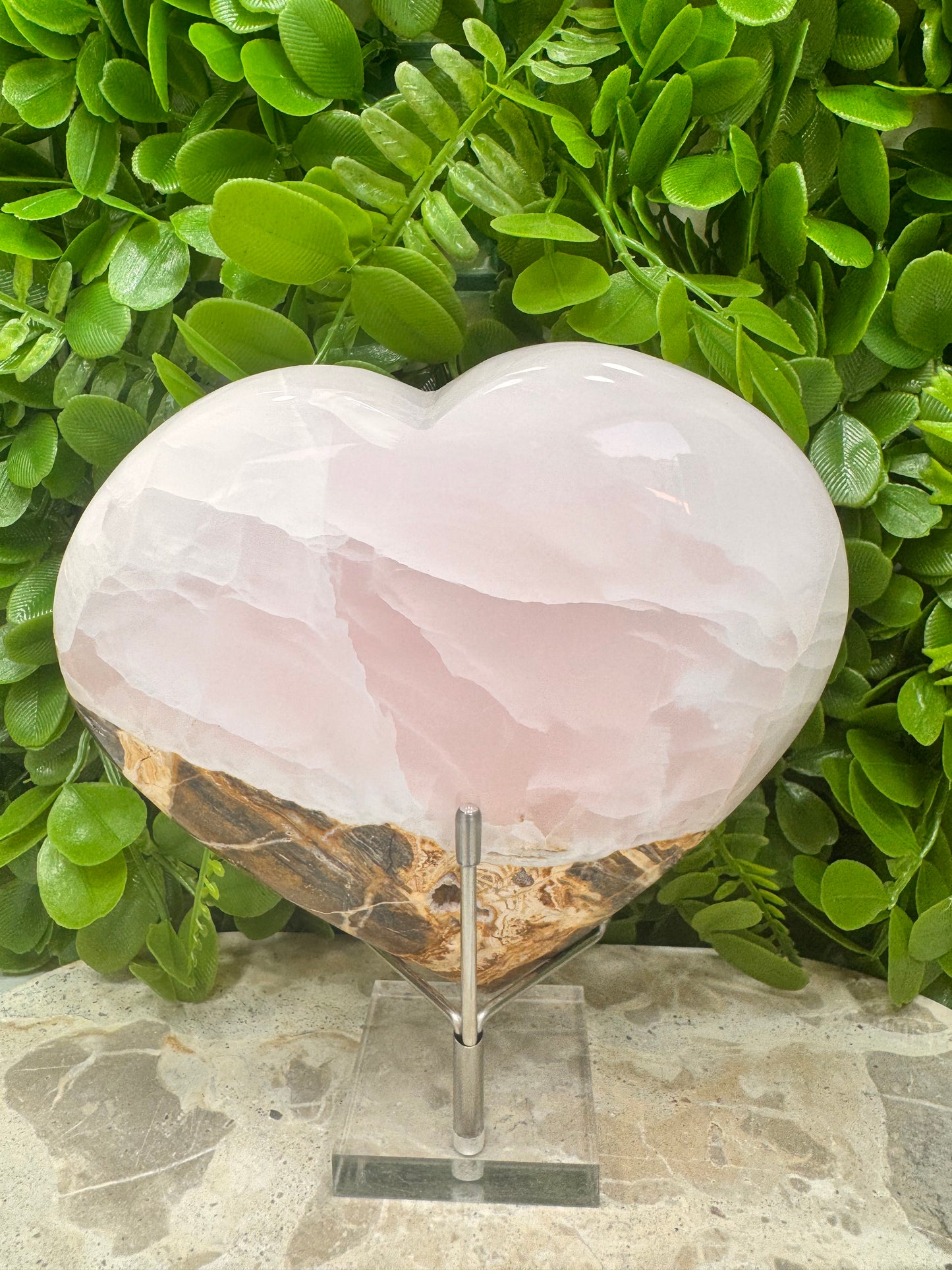 Pink Mangano/ Pakistan Bumble Bee Jasper UV Heart 1106g