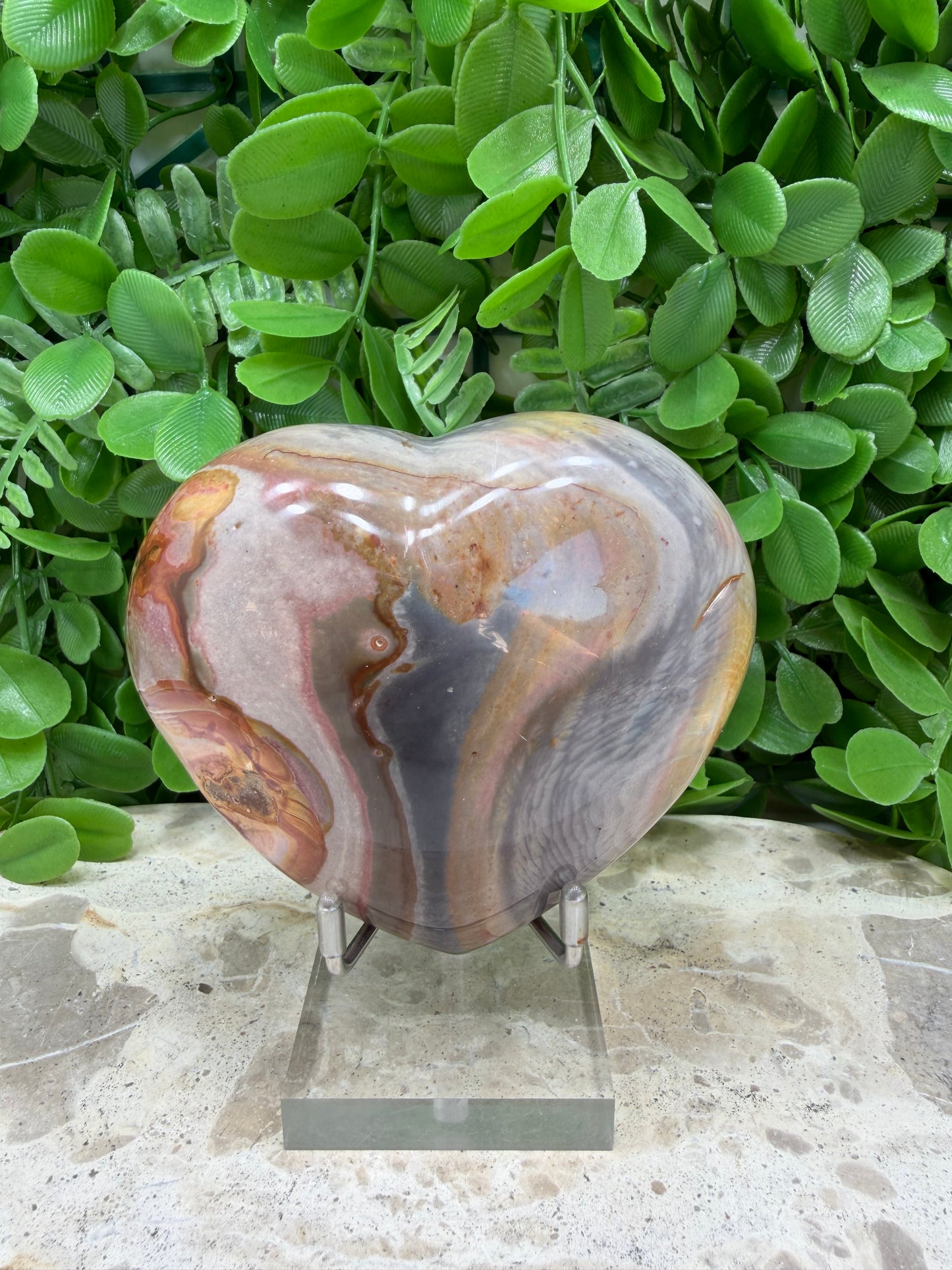 Polychrome Jasper Heart 440g