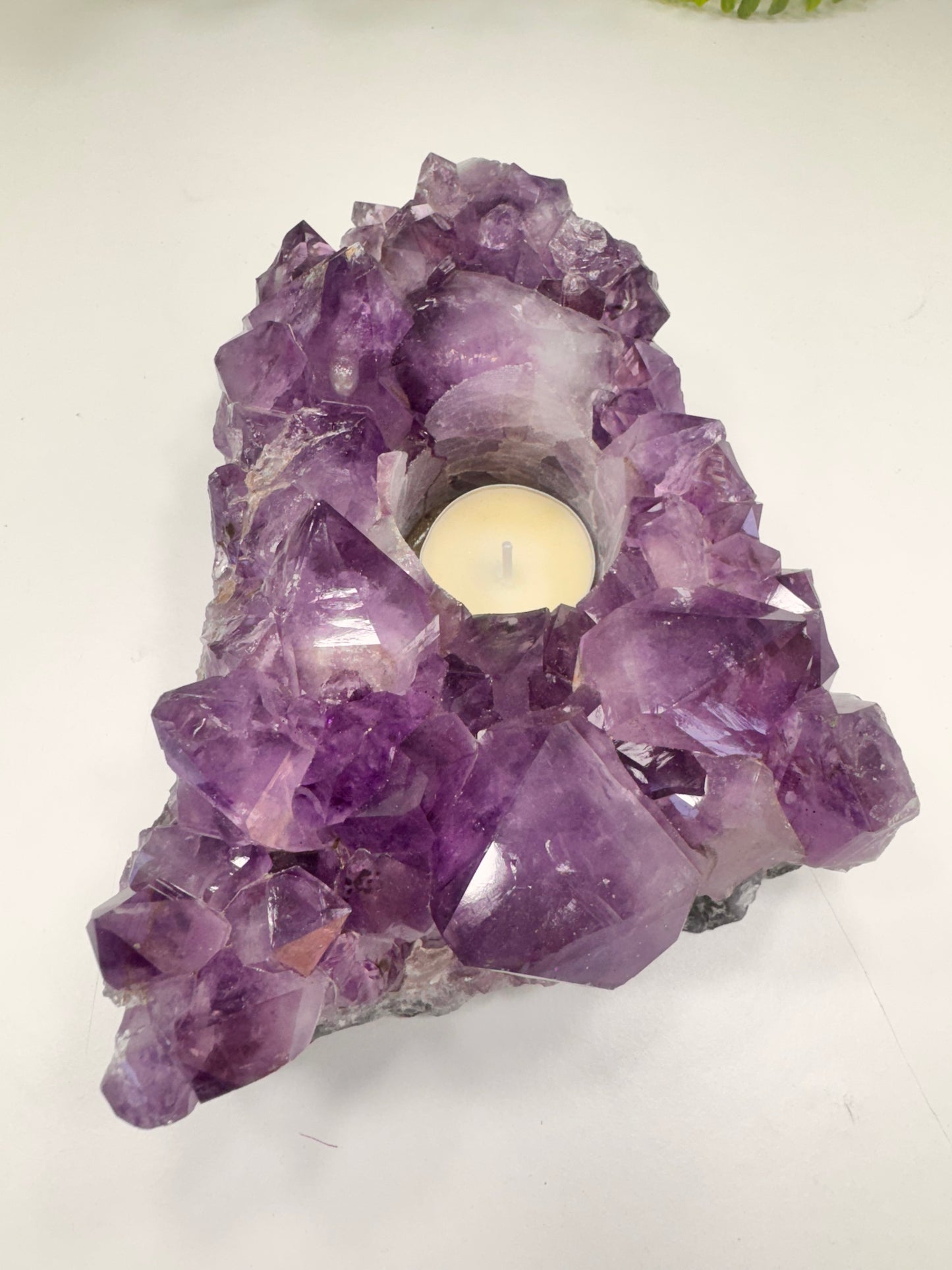 Amethyst Tealight  Holder 1510g