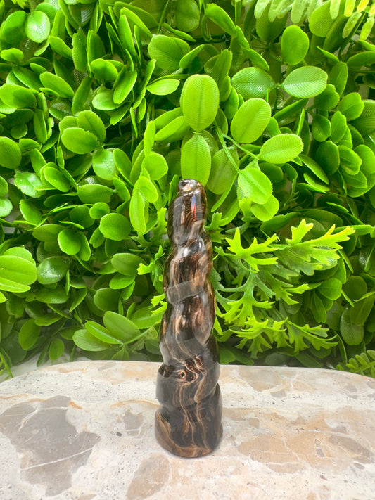 Chocolate Calcite Unicorn Tower 132g