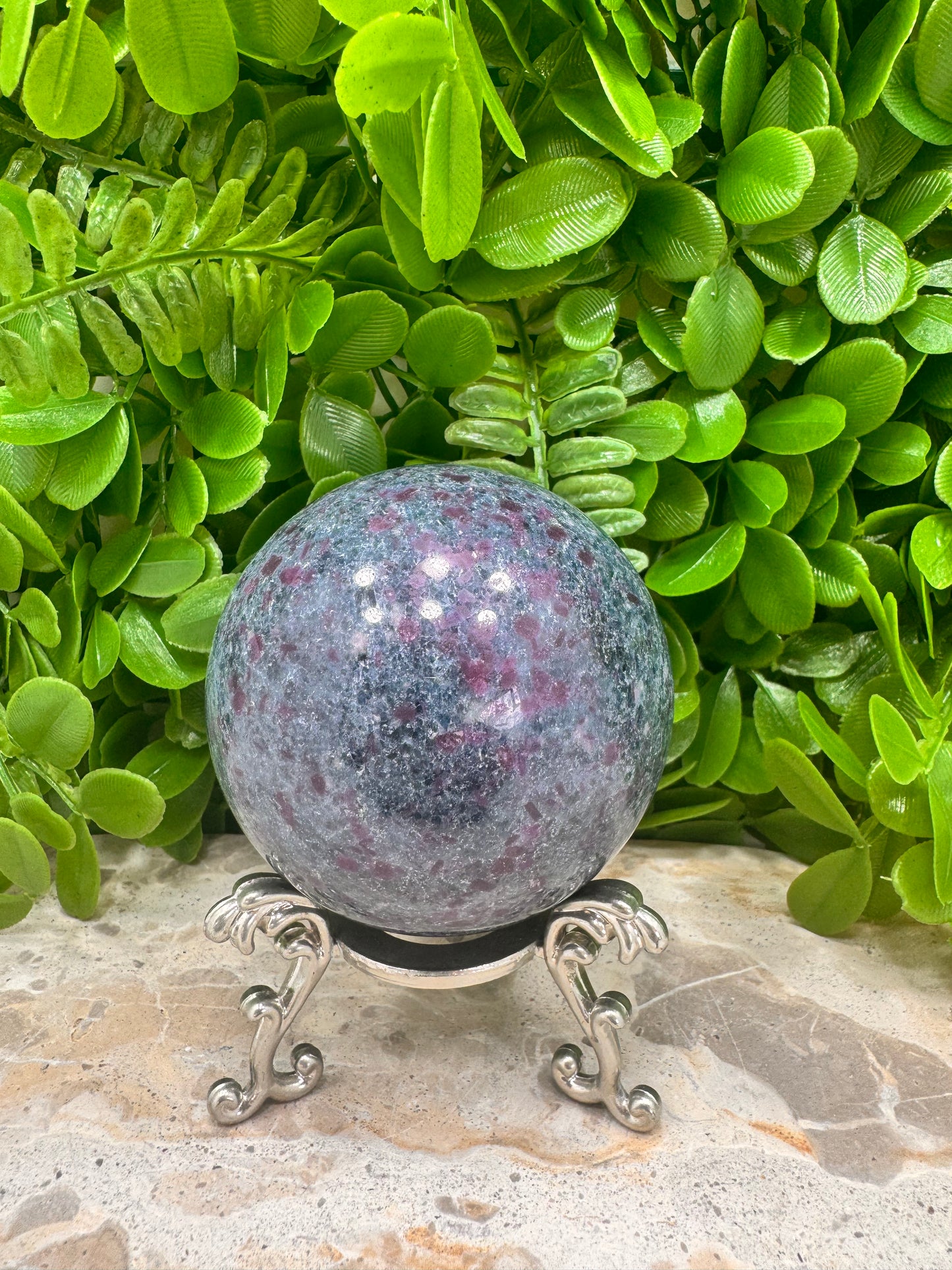 Ruby Kyanite Sphere 712g