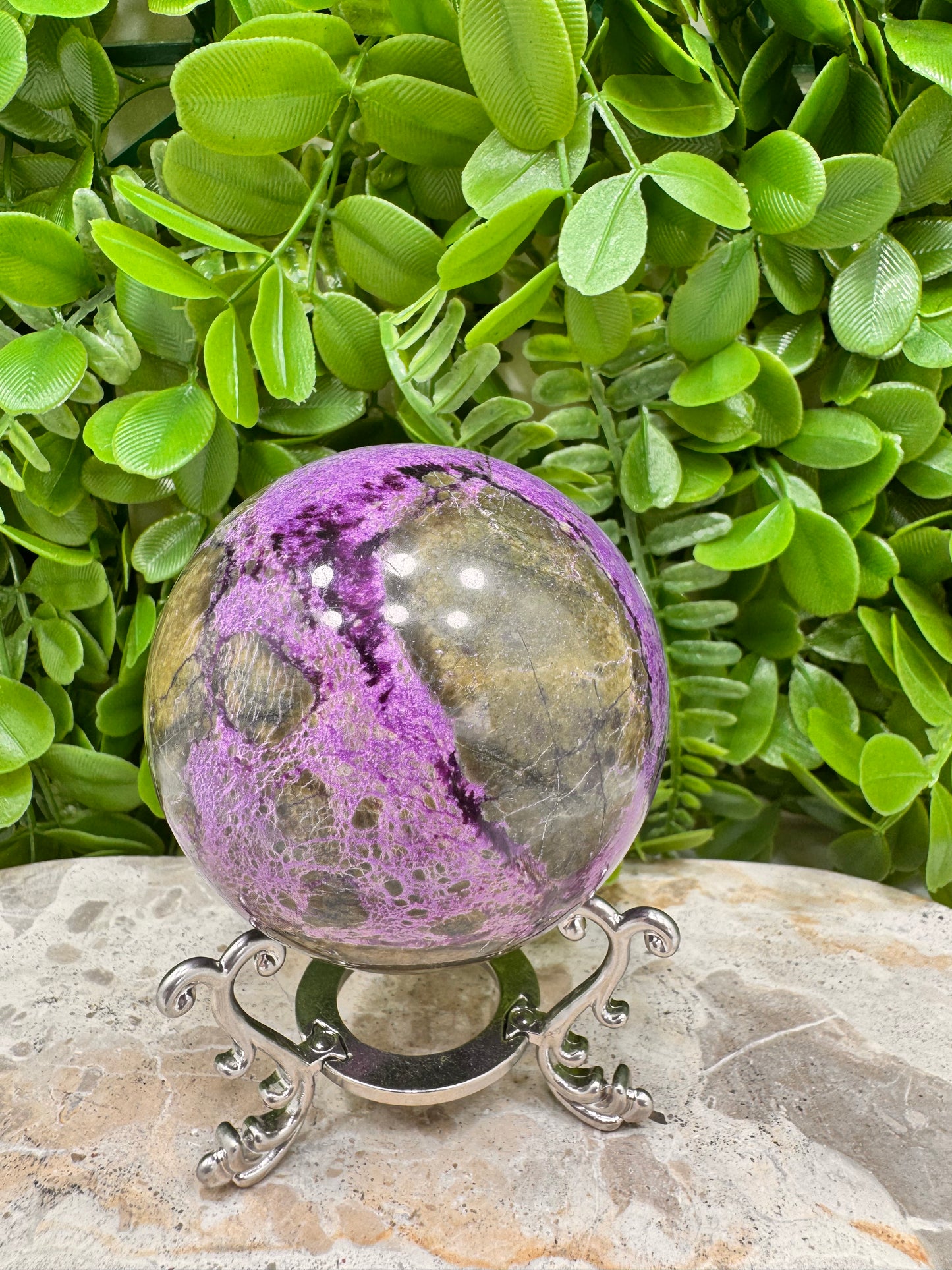 Atlantisite Stichtite Sphere 446g