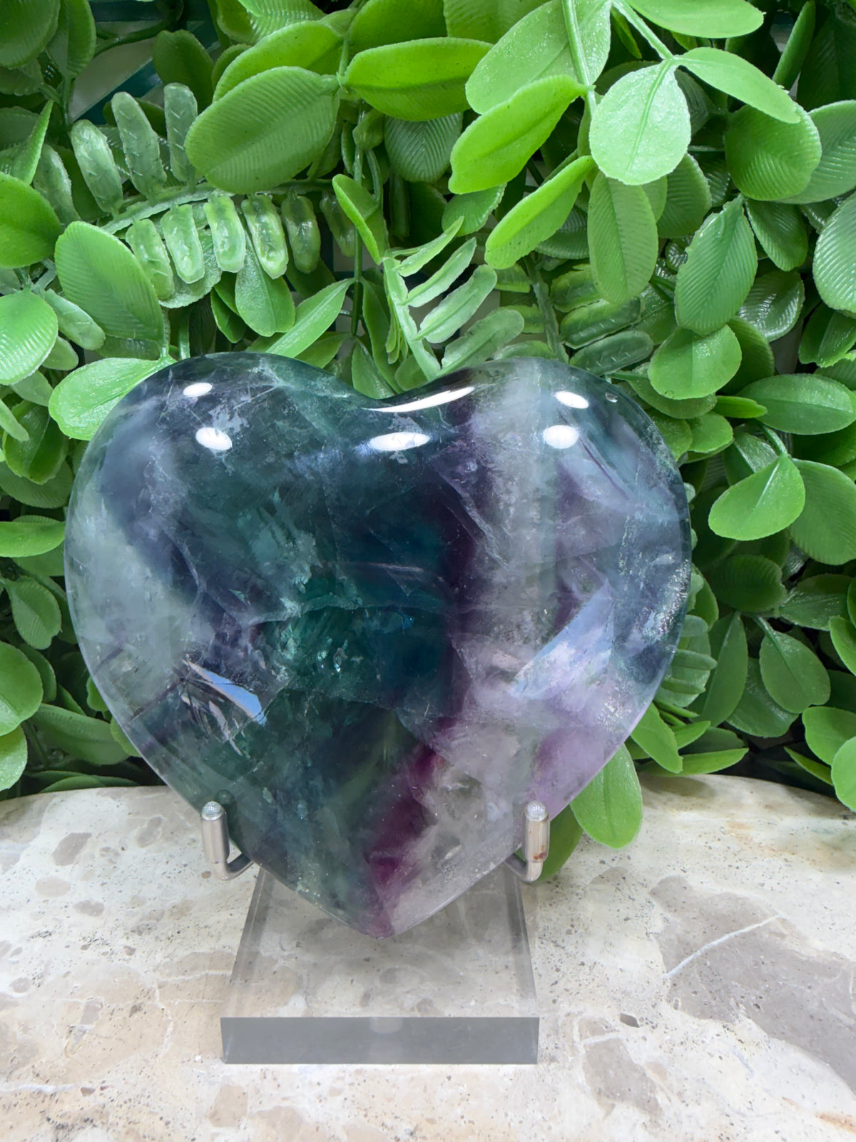 Rainbow Fluorite Heart 354g