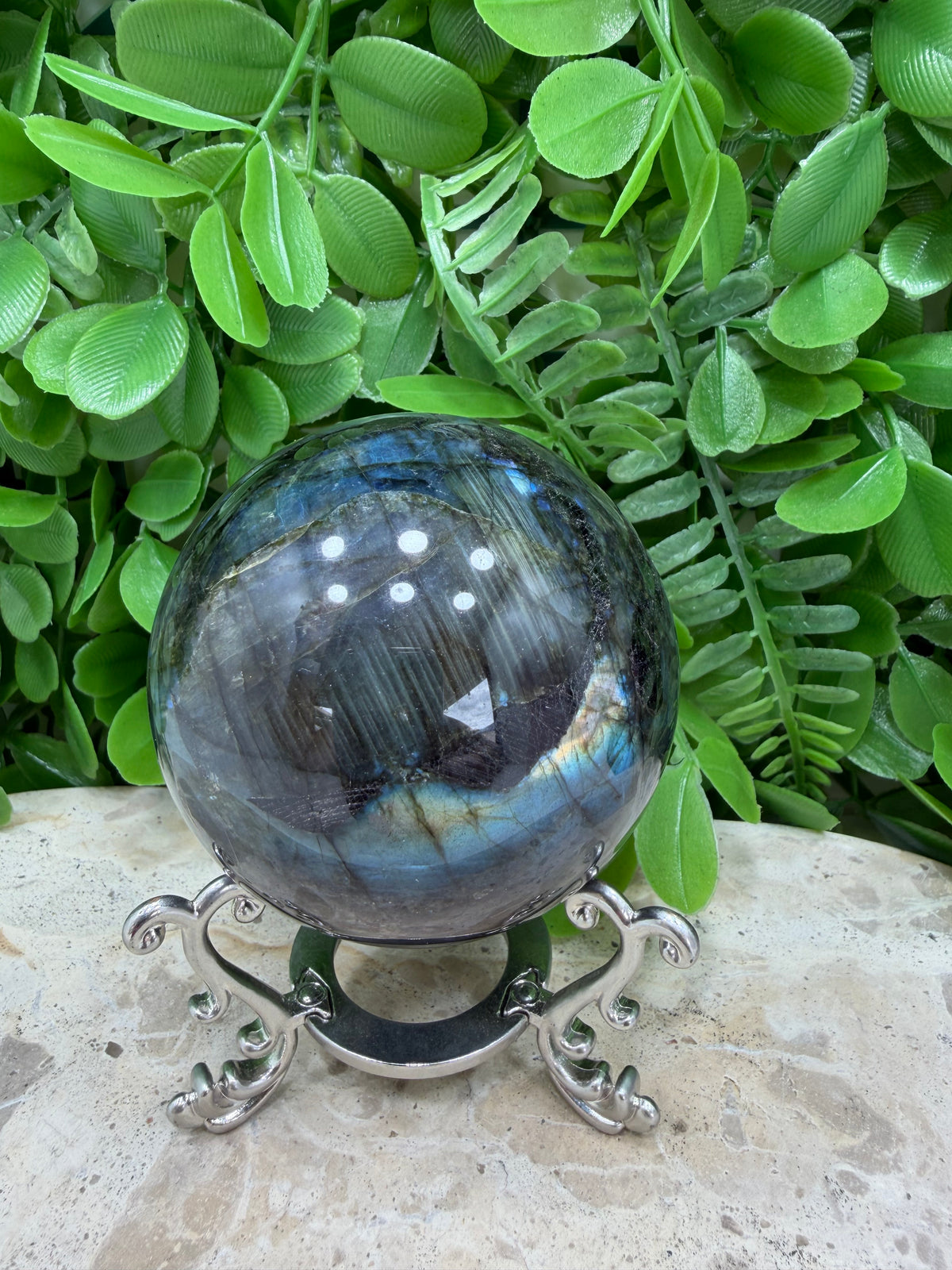 Labradorite Sphere | Protection • Intuition • Transformation