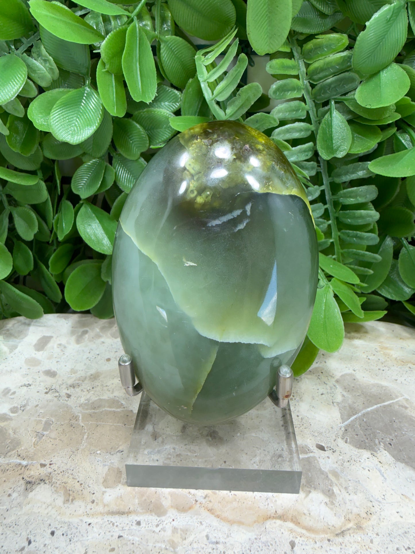 Green Jade Palm Stone 168g