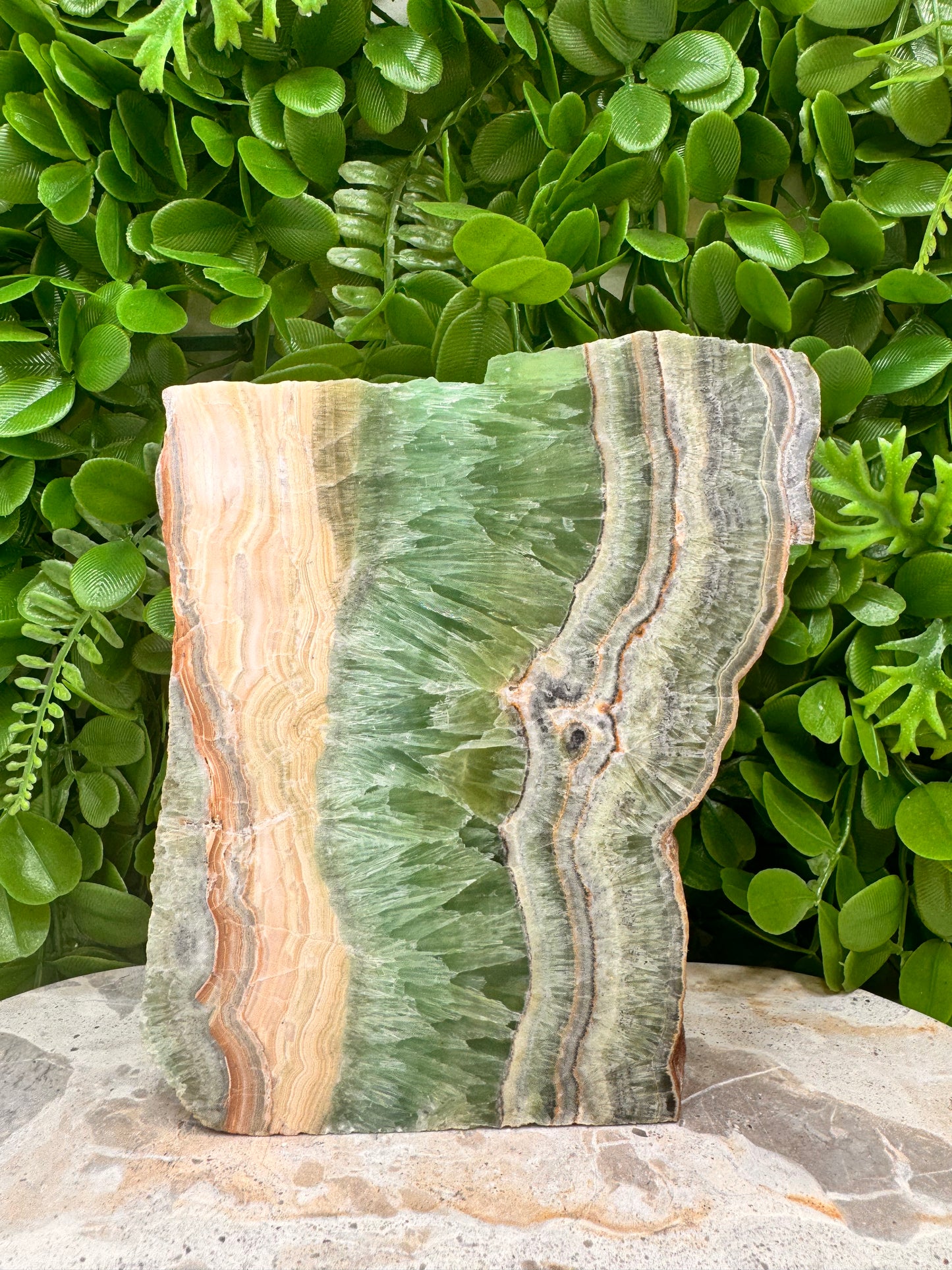 Emerald Kiwi Calcite Slab 810g