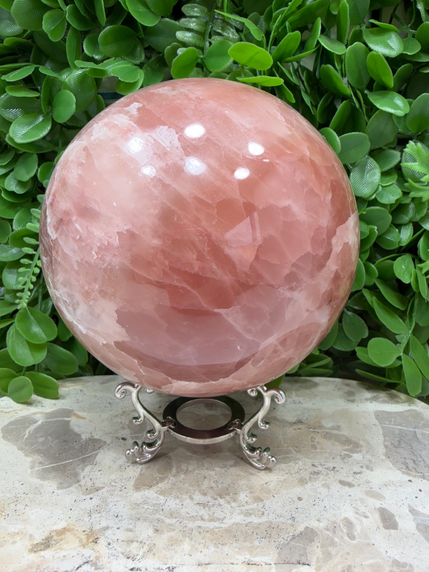 Rose Calcite Sphere 3242g