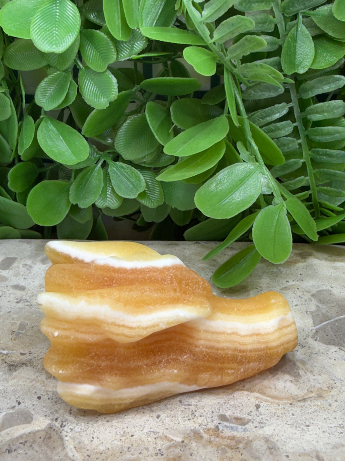 Orange Calcite Dragon Skull 130g