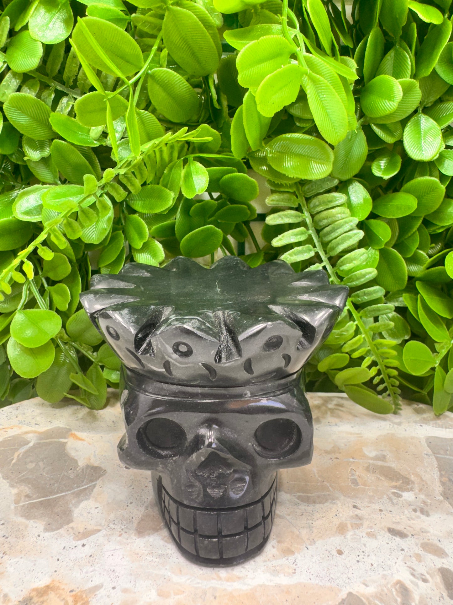 Black Jade King Skull 954g