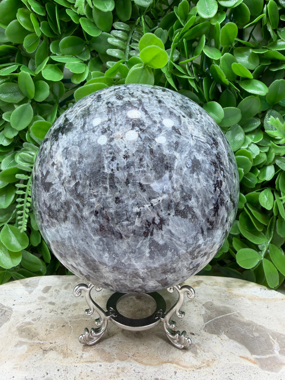 Larvikite Sphere | Grounding • Protection • Clarity