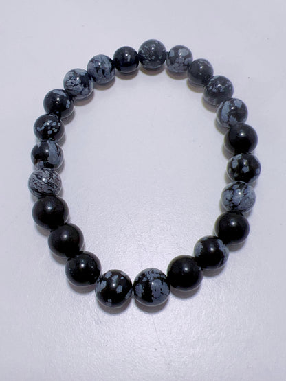 Snowflake Obsidian Bracelet