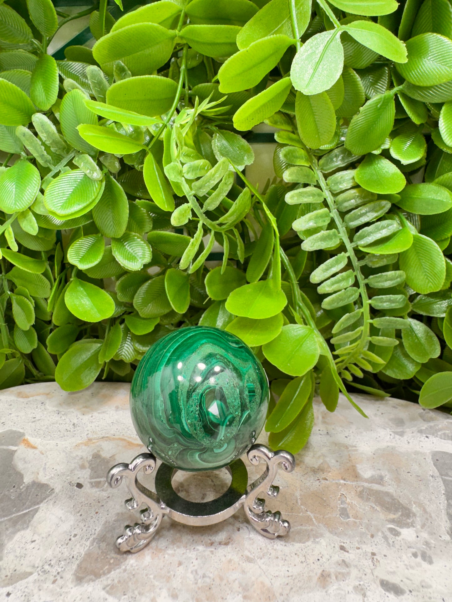 Malachlite Sphere 144g