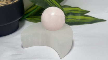 Selenite Moon Tealight Holder