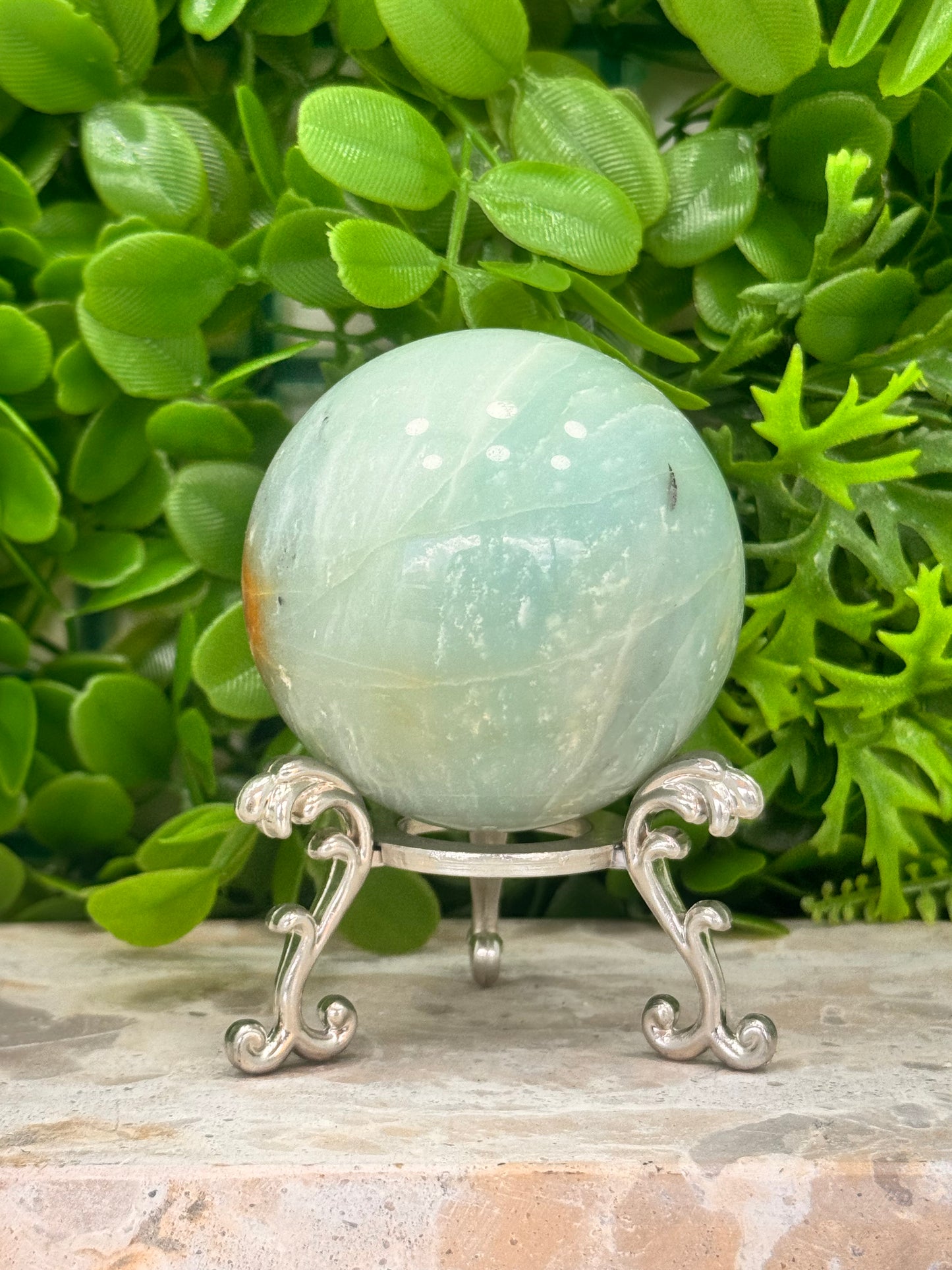 Sky Blue Opal Sphere 429g