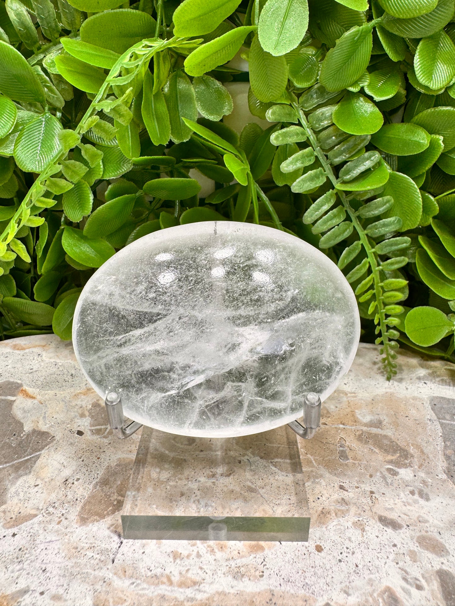 Clear Quartz Palm Stone 174g