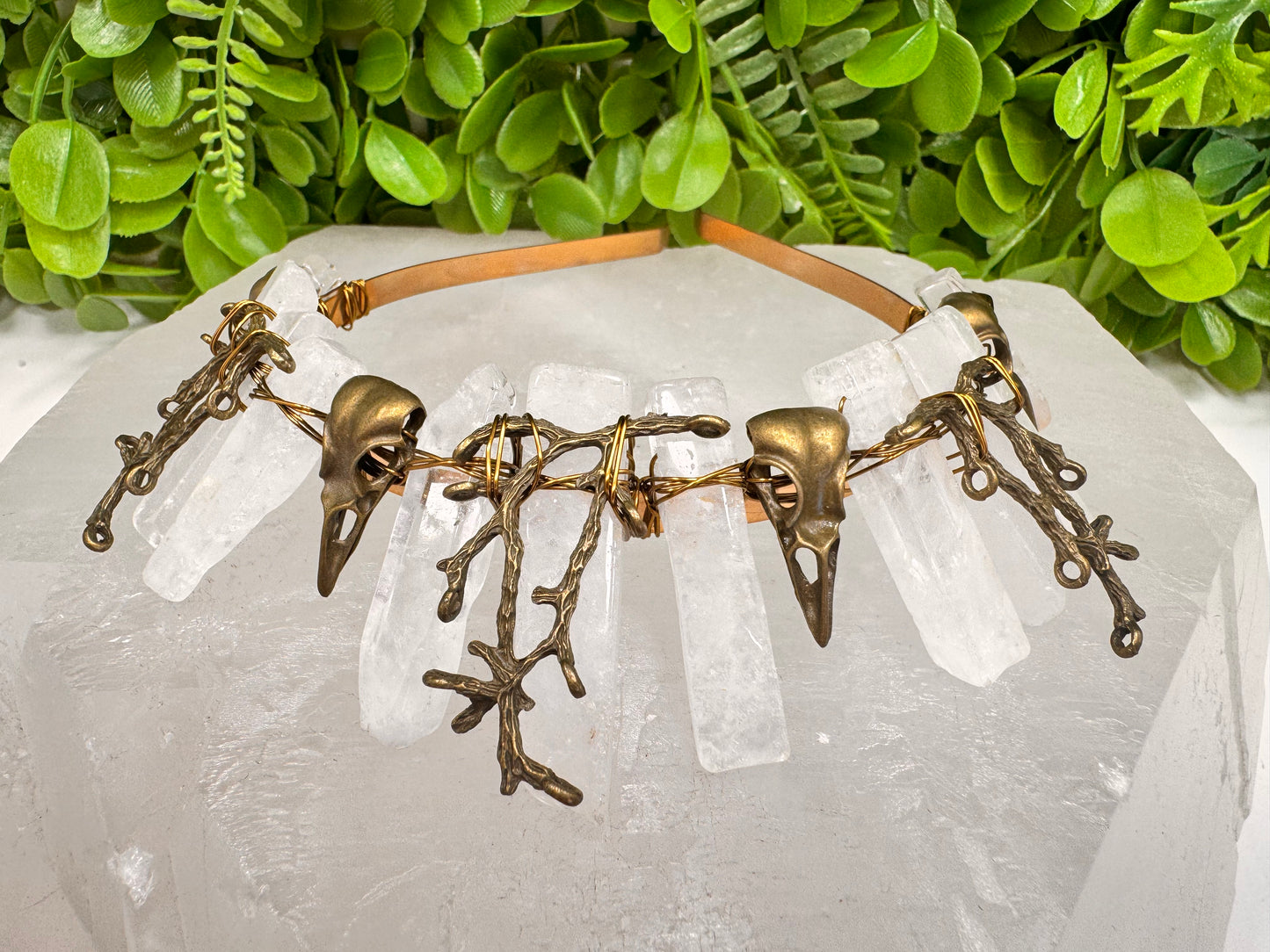 Clear Quartz Raven Tiara 140g