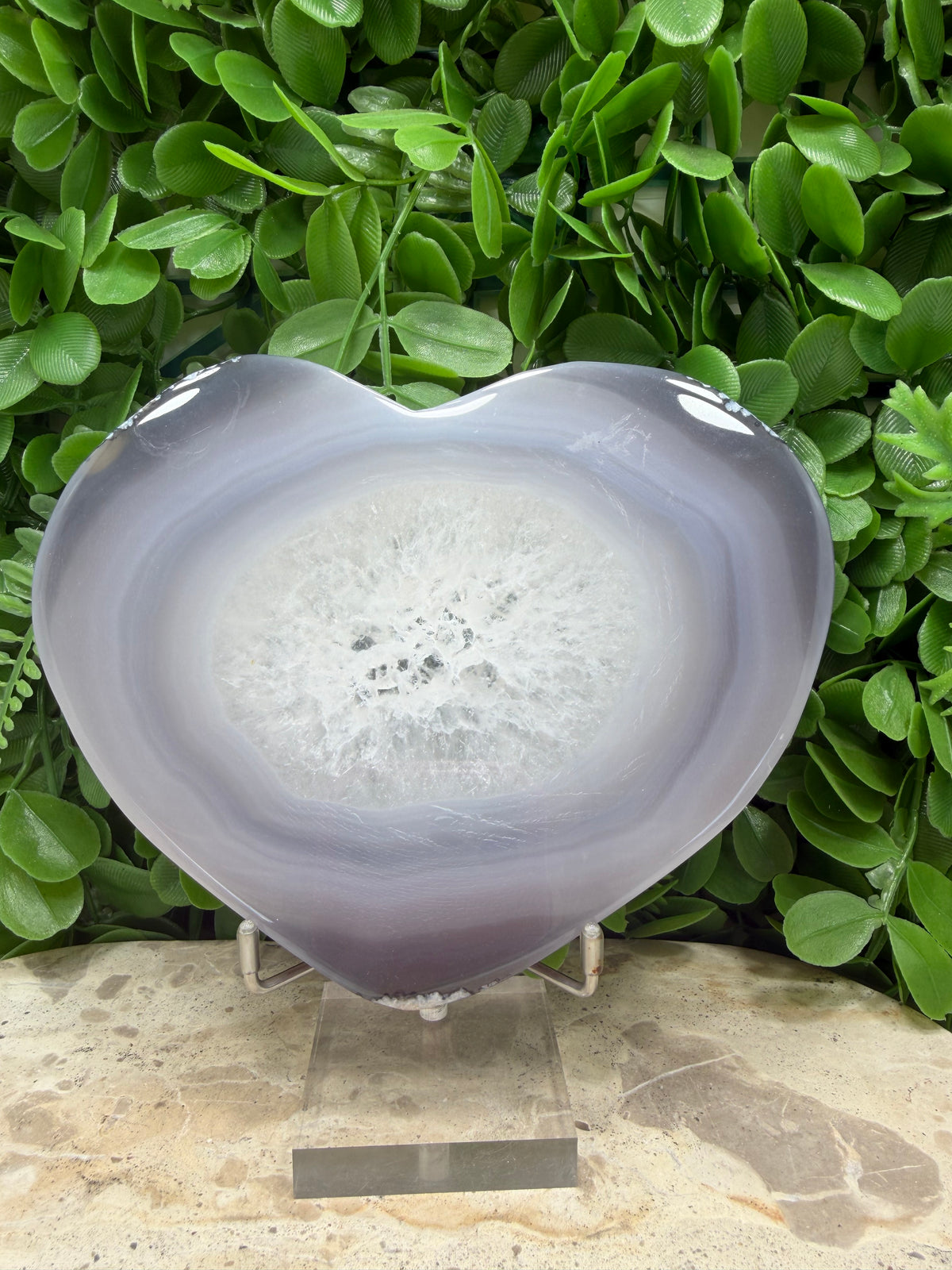 Druzy Agate Heart 576g