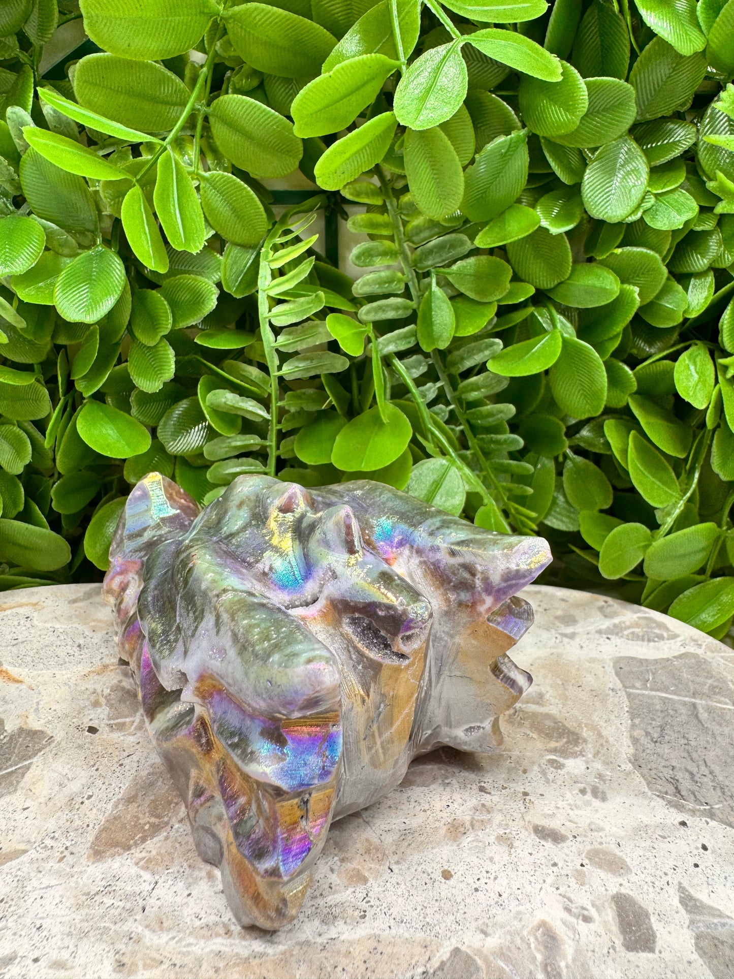 Aura Sphalerite Dragon Skull 562g