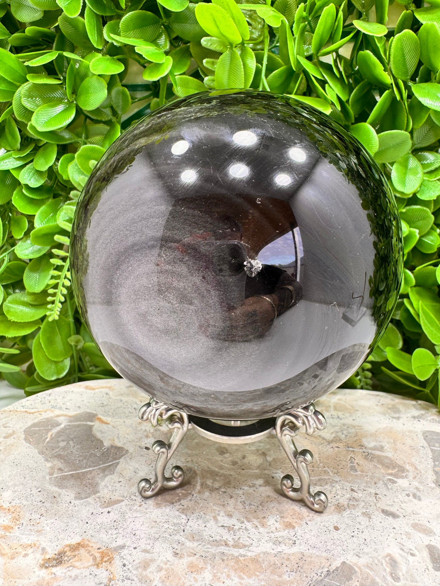 Silver Sheen Obsidian Sphere 2040g