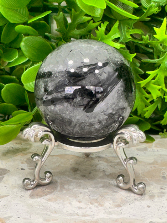 Tourmaline in Quartz Sphere 280g
