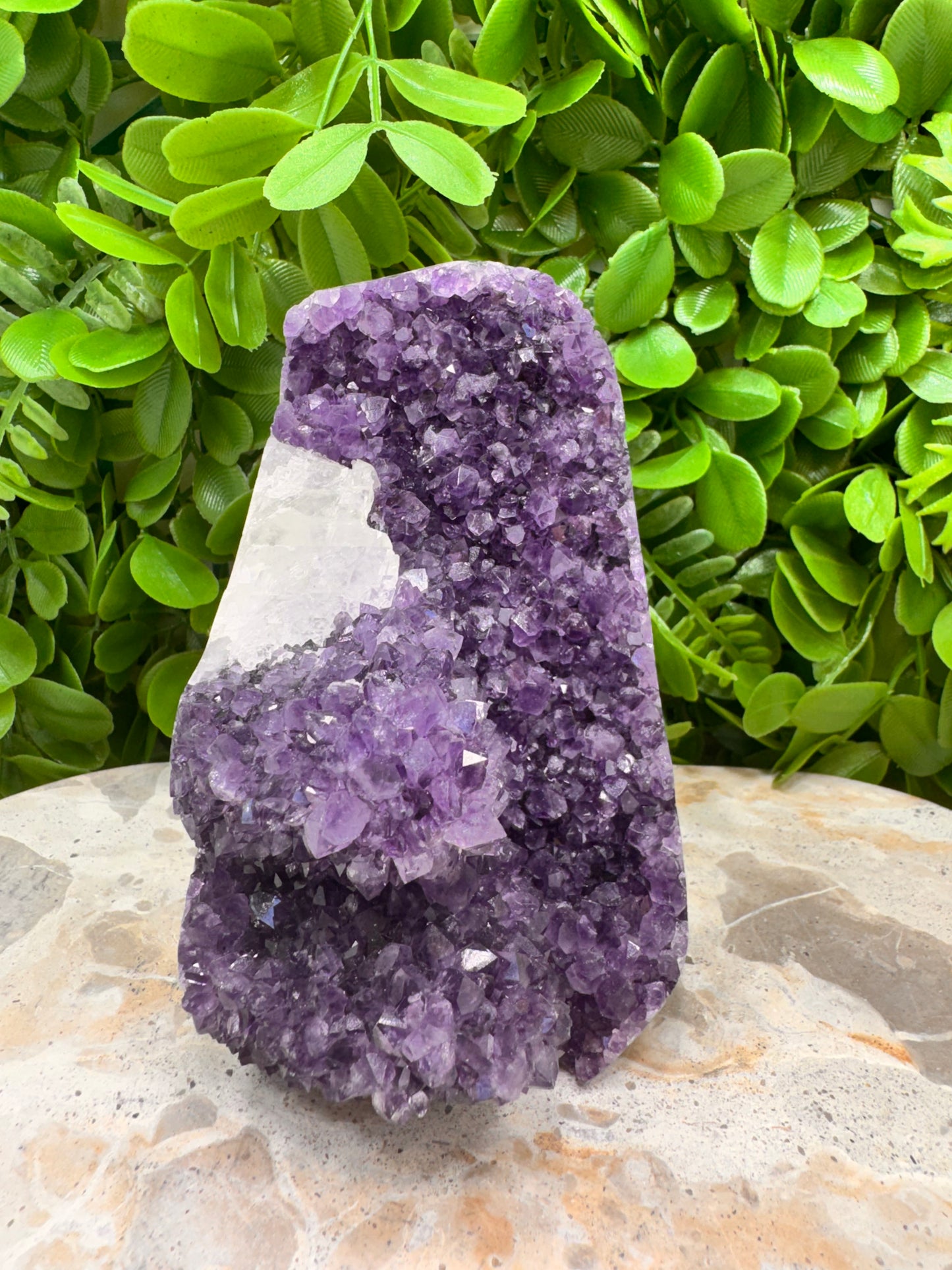 Amethyst Freeform with Calcite 952g
