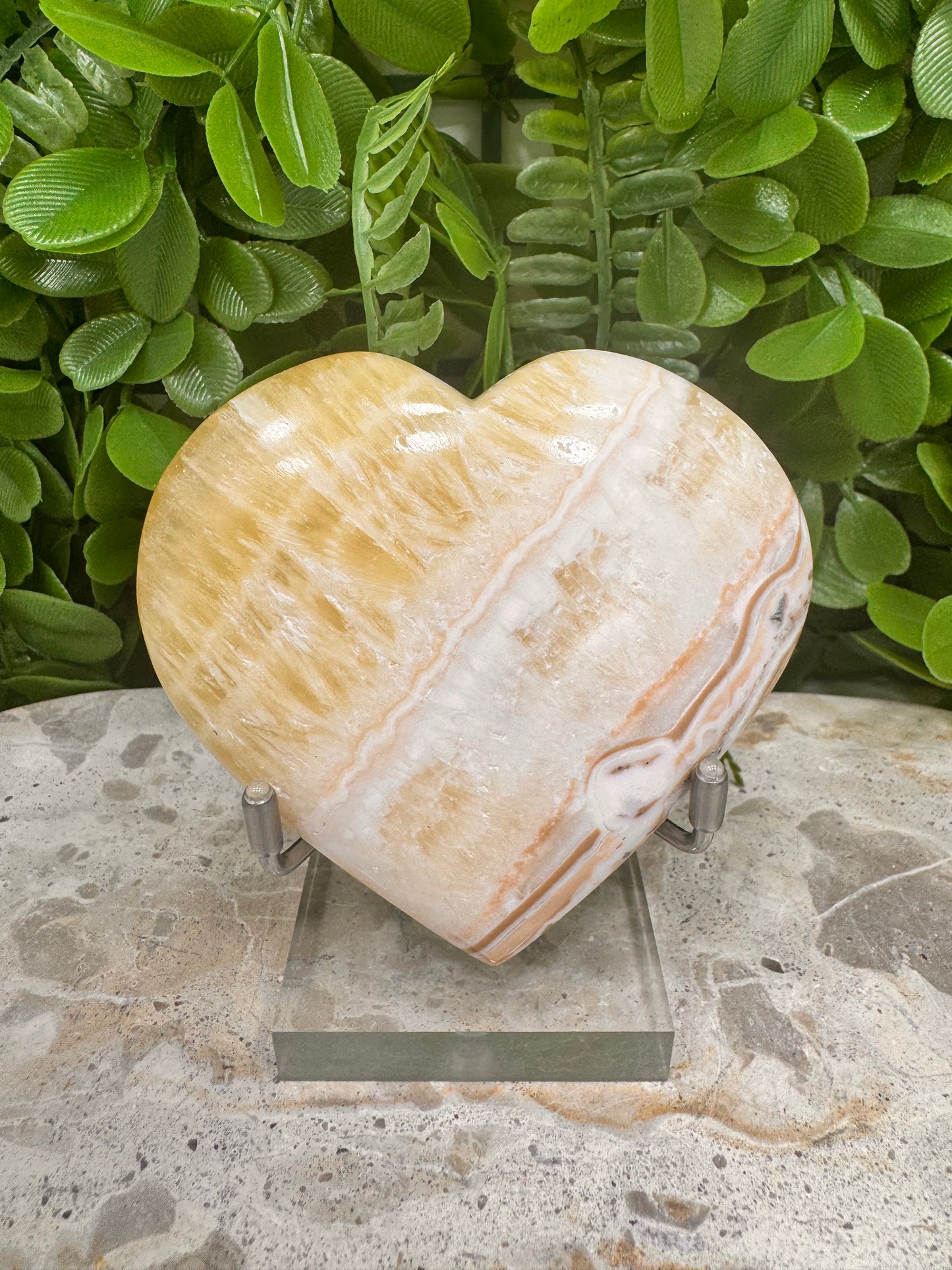 Pineapple Calcite Heart 206g