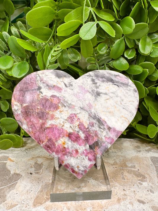 Pink Tourmaline Heart 192g