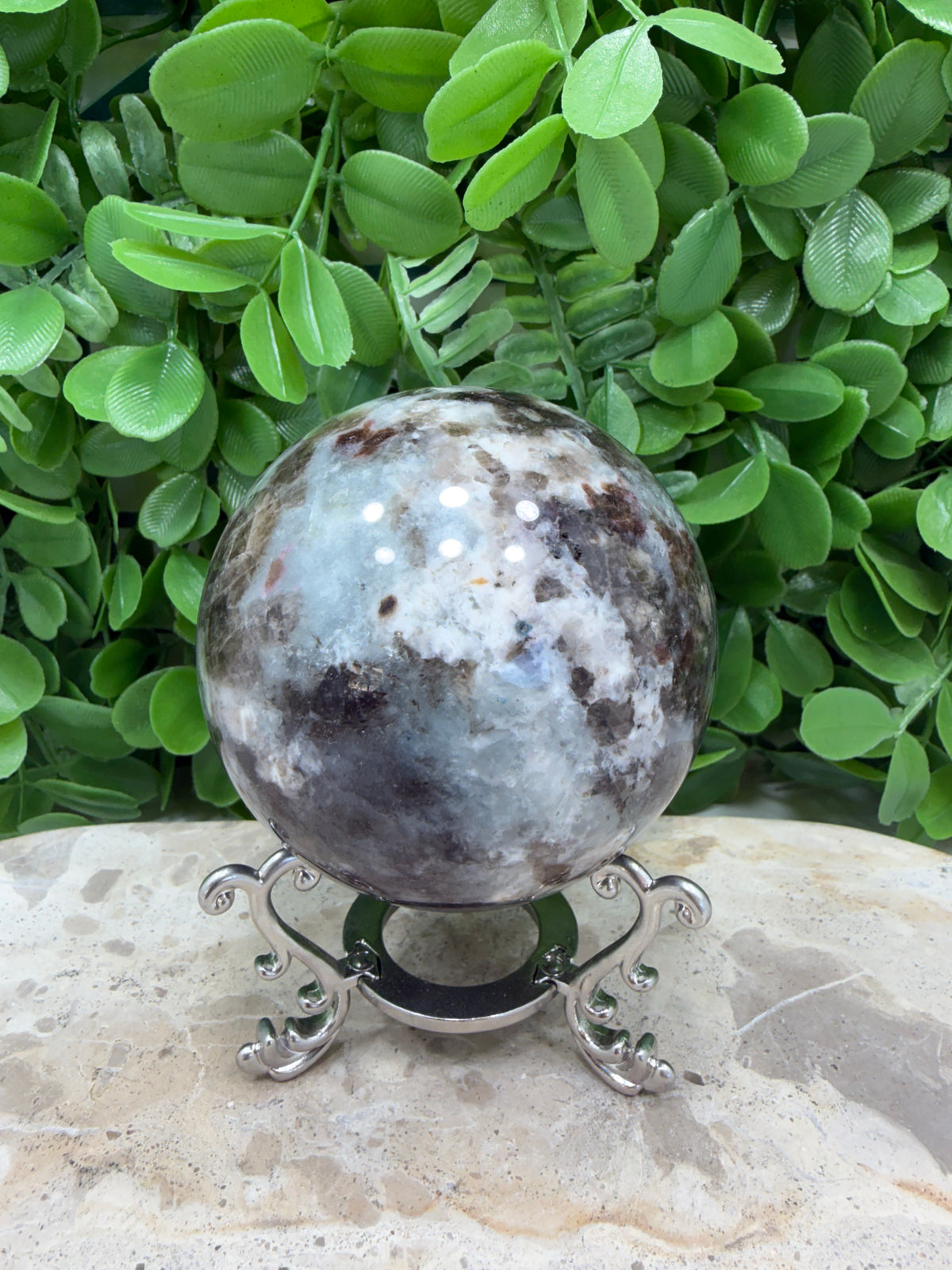 Unicorn Stone Sphere 578g | Calm • Love • Positivity
