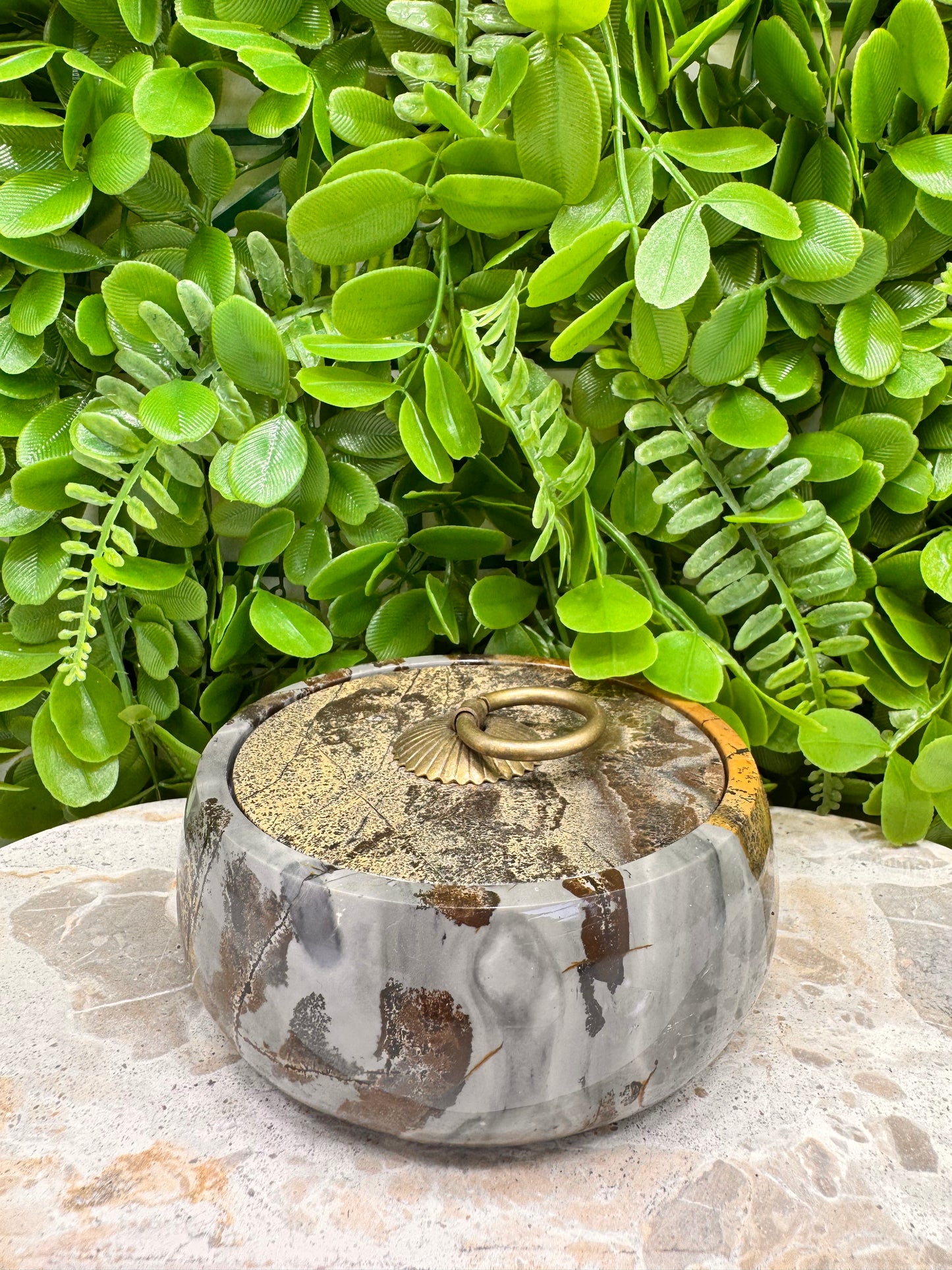 Picture Jasper Bowl with Lid 656G