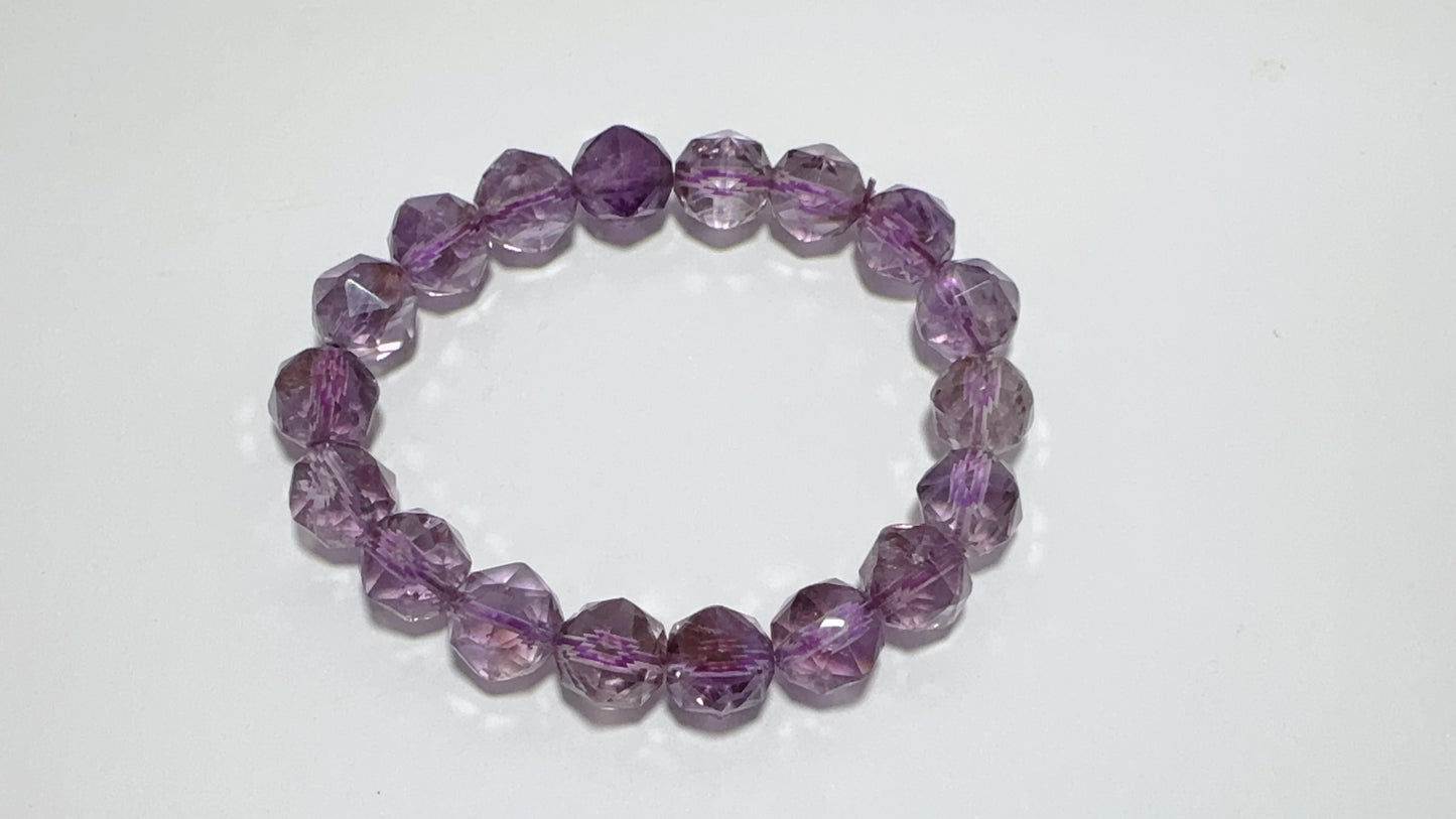 Amethyst Faceted Bracelet 10mm