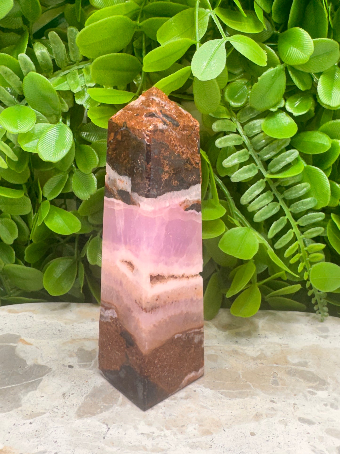 Pink Aragonite Tower 290g