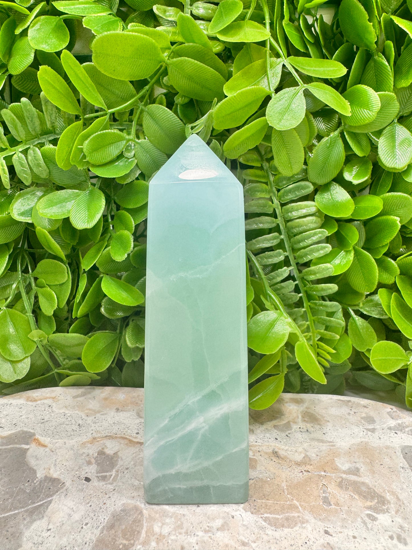 Pistachio Calcite Tower 436g