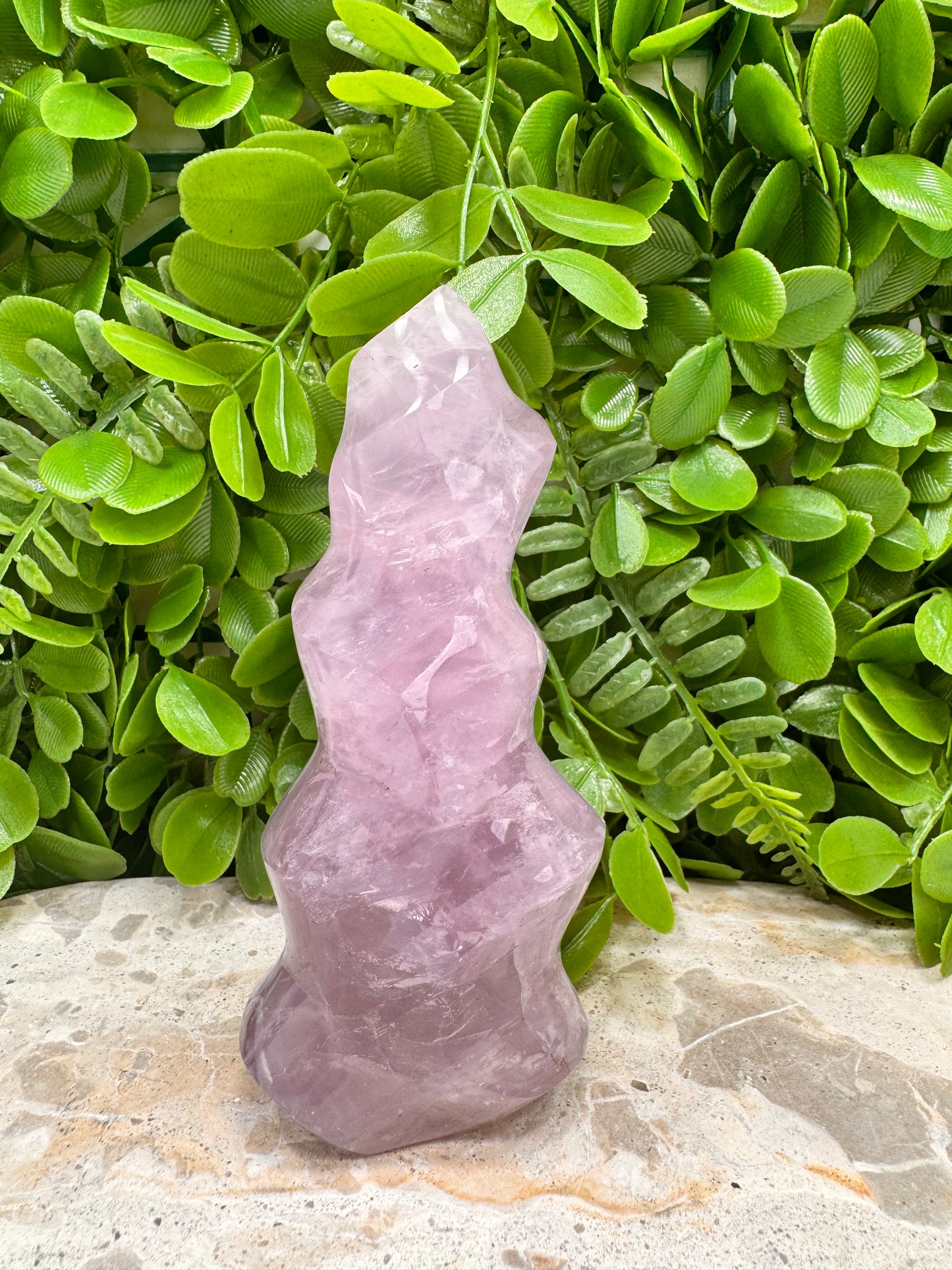 Lavender Rose Quartz Flame 378g