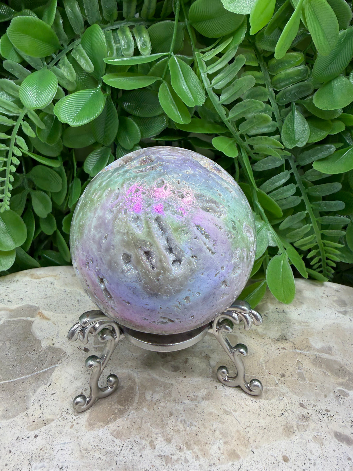 Aura Sphalerite Sphere | Grounding • Confidence • Vitality