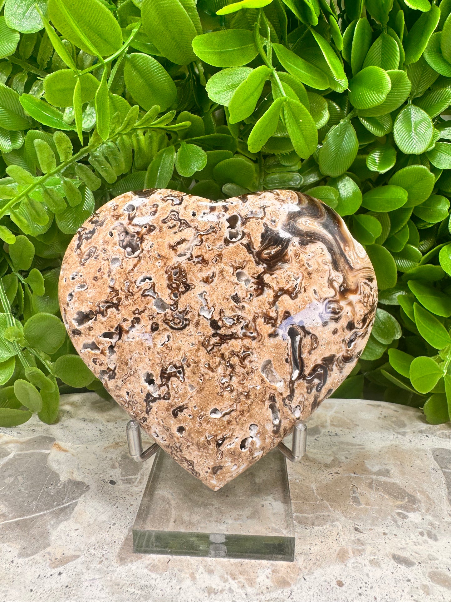 Chocolate Calcite Heart 348g